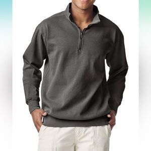 Gray Quarter-Zip Pullover